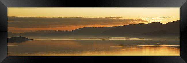 Linnhe Sunset Framed Print by Richard Peck