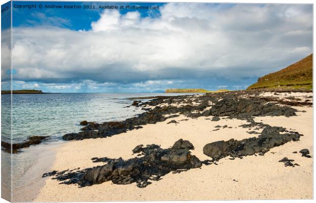 Claigan Coral Beach, Isle of Skye Canvas Print by Andrew Kearton