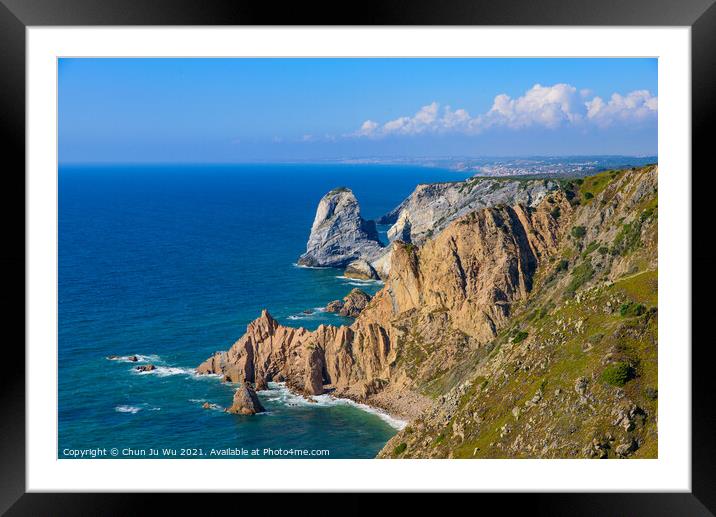 Cape Roca (Cabo da Roca), the westernmost point of Europe in Sintra, Portugal Framed Mounted Print by Chun Ju Wu