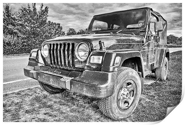 Jeep Wrangler 4x4 Print by Eddie Howland