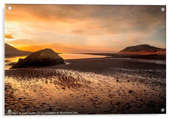 Majestic Sunrise over Ythan Estuary Acrylic by Don Nealon