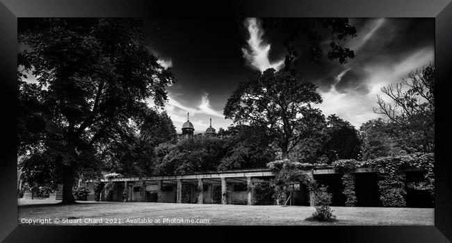 The Valley Gardens park in Harrogate - Black and w Framed Print by Travel and Pixels 