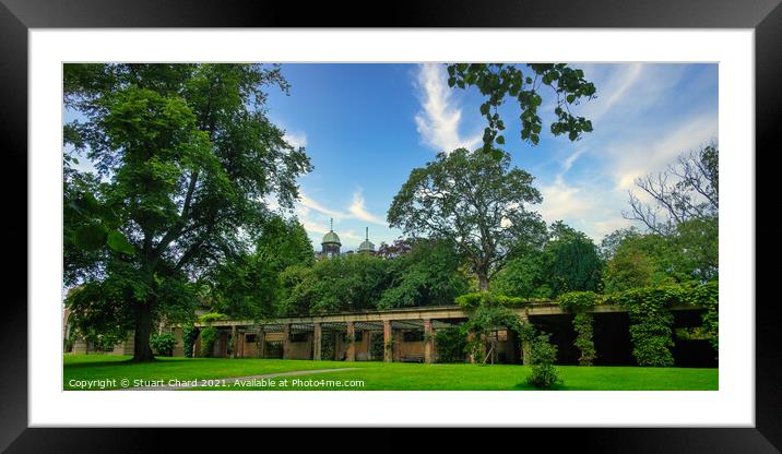 The Valley Gardens park in Harrogate -panorama Framed Mounted Print by Stuart Chard