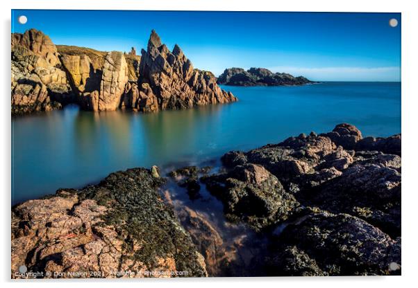 Majestic Slains Castle Coastline Acrylic by Don Nealon