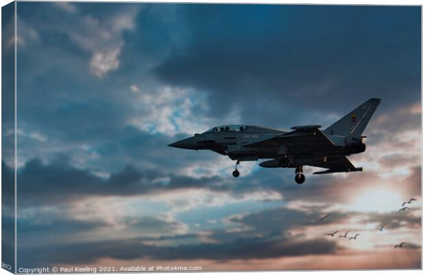 Eurofighter on approach  Canvas Print by Paul Keeling
