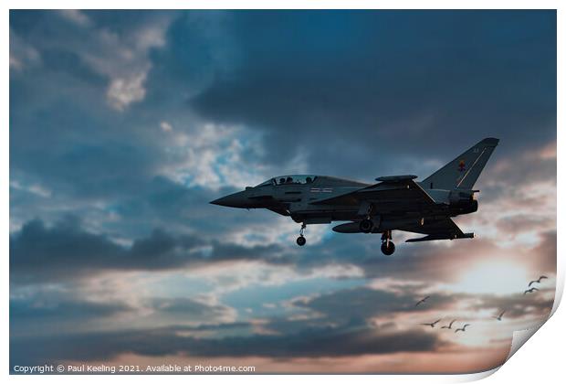 Eurofighter on approach  Print by Paul Keeling