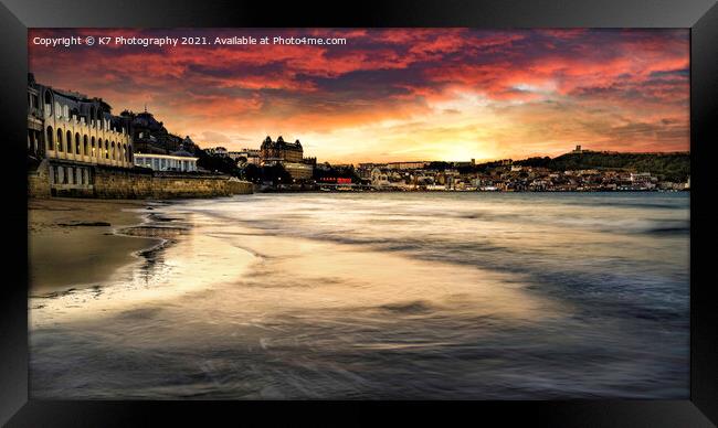 Scarborough Sunrise Framed Print by K7 Photography