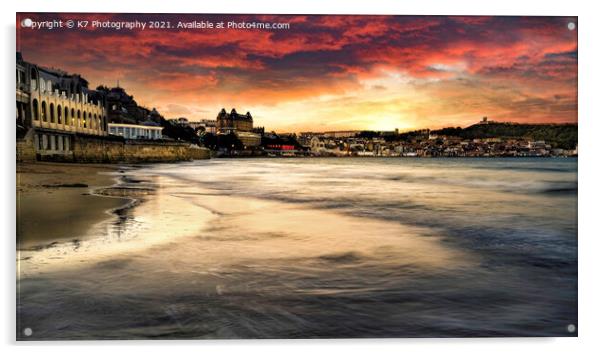 Scarborough Sunrise Acrylic by K7 Photography