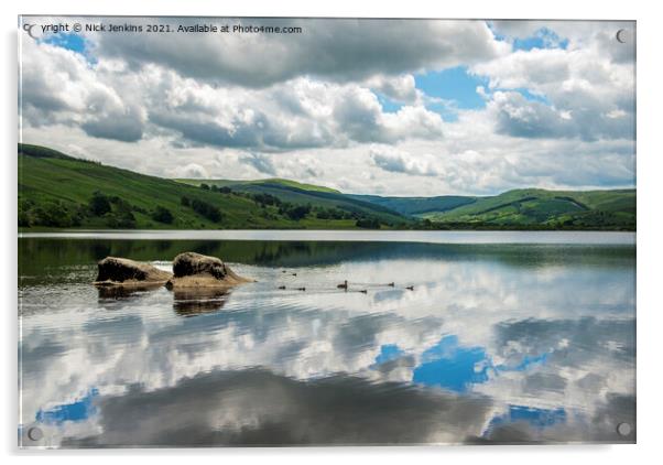 Semerwater in Raydale near Hawes Yorkshire Dales Acrylic by Nick Jenkins