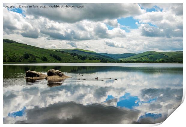 Semerwater in Raydale near Hawes Yorkshire Dales Print by Nick Jenkins