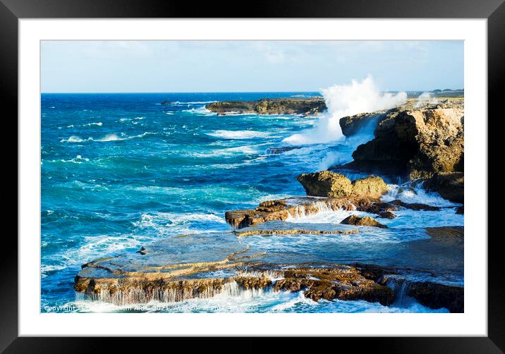 North Point, Barbados, Caribbean Framed Mounted Print by Geraint Tellem ARPS