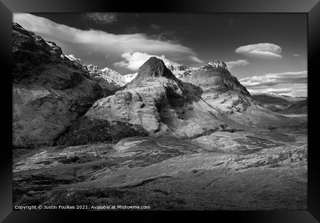 The Pass of Glencoe, Highland, Scotland Framed Print by Justin Foulkes