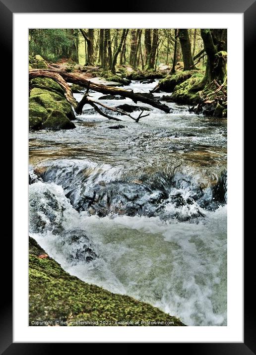 The River Fowey At Drayne's Wood & Golitha Falls. Framed Mounted Print by Neil Mottershead