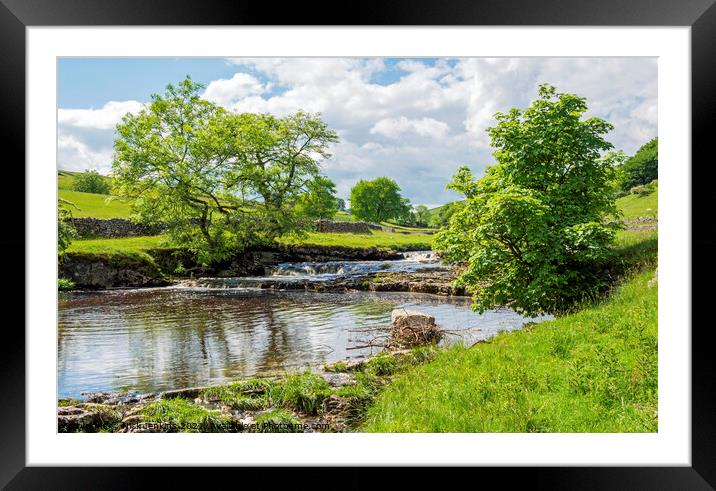 Upper Wharfedale River Wharfe Yorkshire Dales Framed Mounted Print by Nick Jenkins