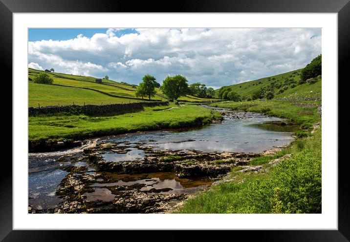 Upper Wharfedale and the River Wharfe Yorkshire  Framed Mounted Print by Nick Jenkins