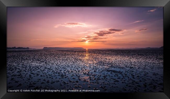 A sunset over a body of water Framed Print by Kelvin Futcher 2D Photography