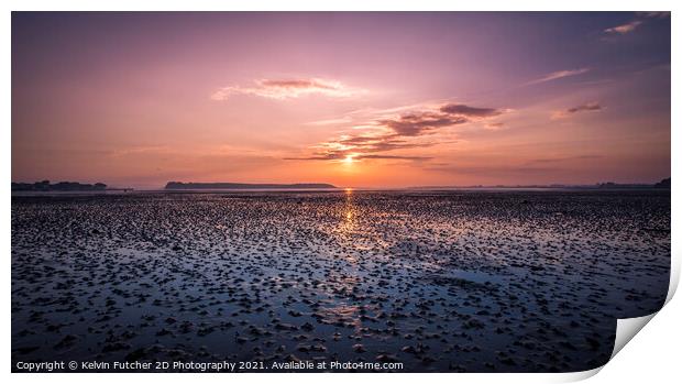 A sunset over a body of water Print by Kelvin Futcher 2D Photography