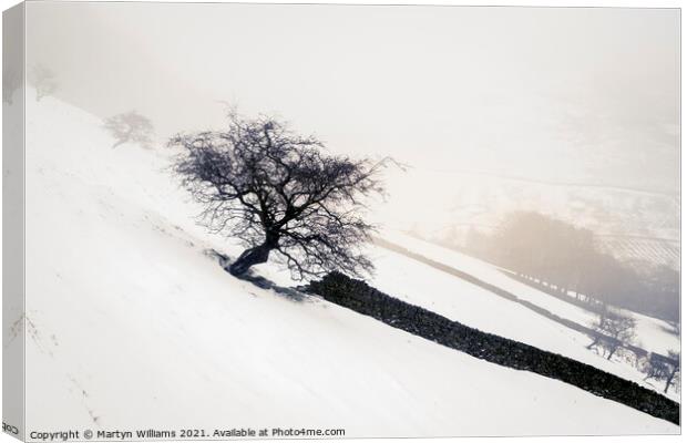 Winter Landscape, Peak District Canvas Print by Martyn Williams