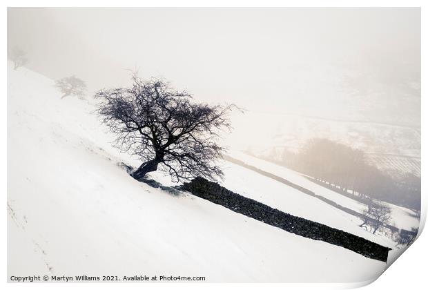 Winter Landscape, Peak District Print by Martyn Williams