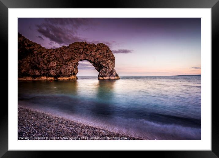 Durdle Door Arch Framed Mounted Print by Kelvin Futcher 2D Photography