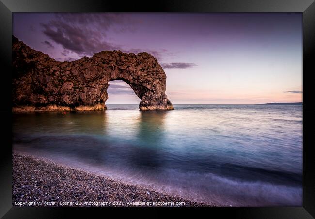 Durdle Door Arch Framed Print by Kelvin Futcher 2D Photography