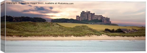 Bamburgh Castle Canvas Print by Andrew Heaps