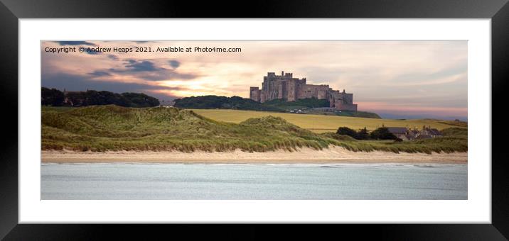 Bamburgh Castle Framed Mounted Print by Andrew Heaps