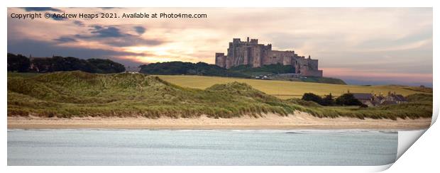 Bamburgh Castle Print by Andrew Heaps