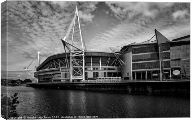 The Millennium Stadium, Cardiff Canvas Print by Gordon Maclaren