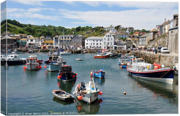 Mevagissey Harbour, Cornwall Canvas Print by Brian Pierce