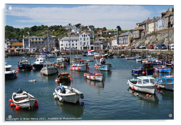 Mevagissey Harbour, Cornwall  Acrylic by Brian Pierce
