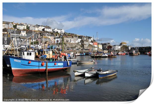 Mevagissey Harbour, Cornwall  Print by Brian Pierce