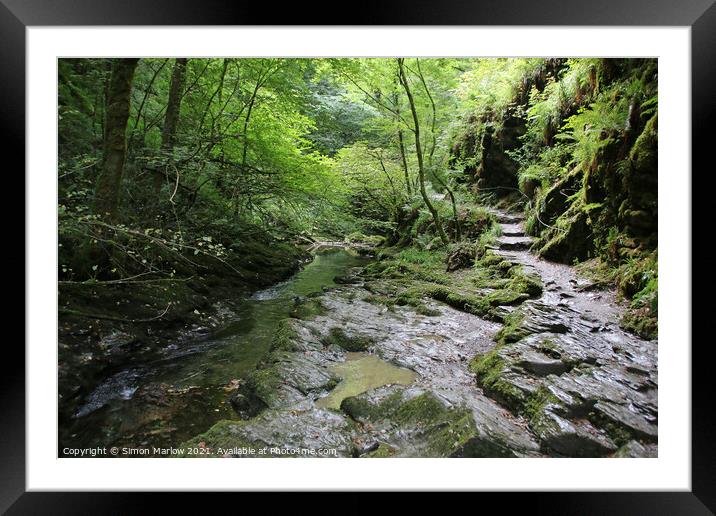 Enchanting Lydford Gorge Framed Mounted Print by Simon Marlow