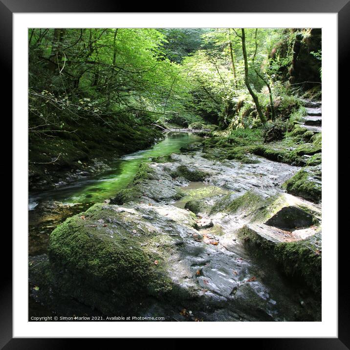 Mystical Lydford Gorge Framed Mounted Print by Simon Marlow