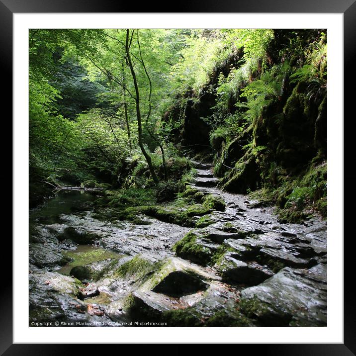 Lydford Gorge Framed Mounted Print by Simon Marlow