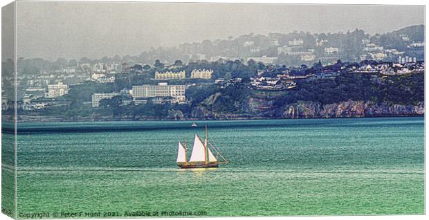 Sailing Trawler Leader Canvas Print by Peter F Hunt