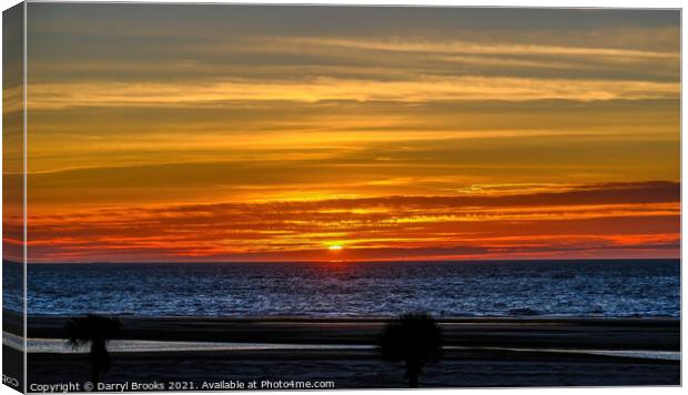 Sunrise at the Beach Canvas Print by Darryl Brooks
