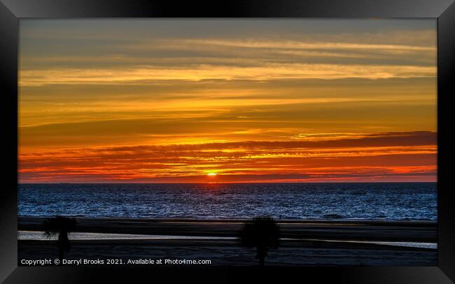 Sunrise at the Beach Framed Print by Darryl Brooks