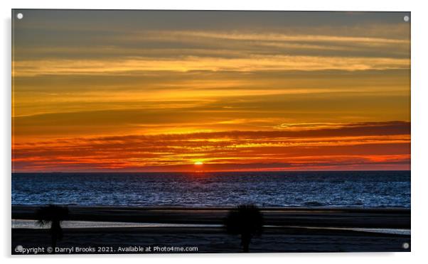 Sunrise at the Beach Acrylic by Darryl Brooks