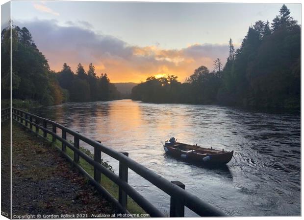 River Tay Dunkeld  Canvas Print by Gordon Pollock