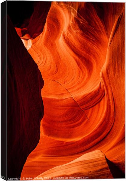 Antelope Canyon Colours #7 Canvas Print by Peter O'Reilly