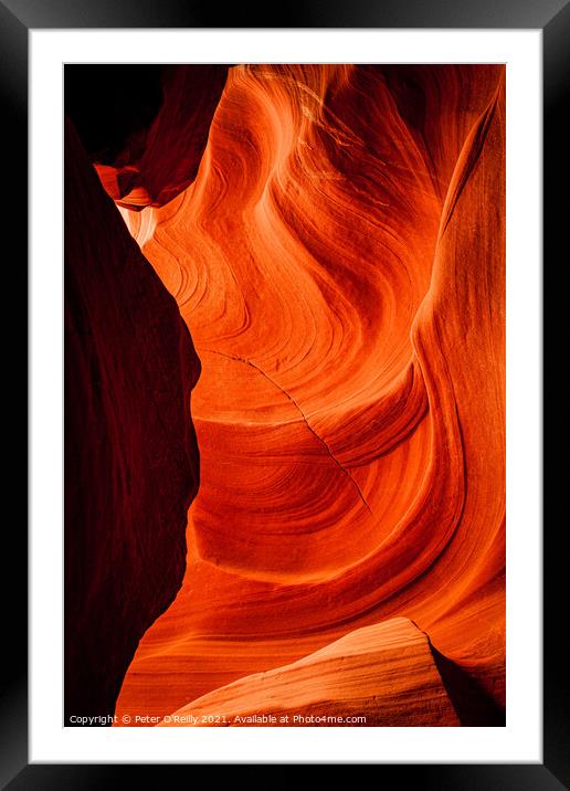 Antelope Canyon Colours #7 Framed Mounted Print by Peter O'Reilly