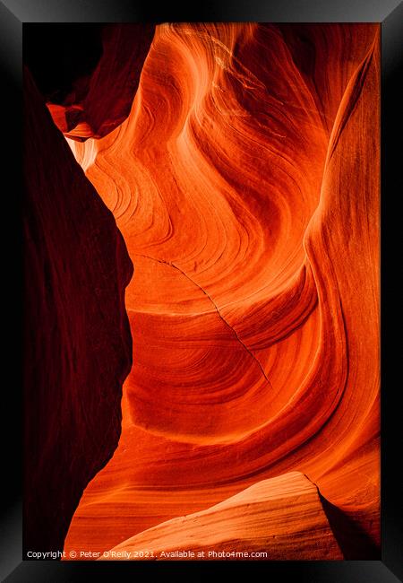 Antelope Canyon Colours #7 Framed Print by Peter O'Reilly