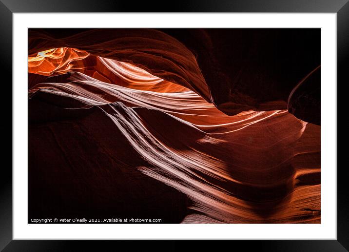 Antelope Canyon Colours #10 Framed Mounted Print by Peter O'Reilly