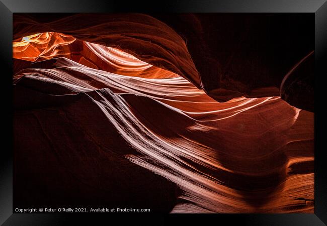 Antelope Canyon Colours #10 Framed Print by Peter O'Reilly
