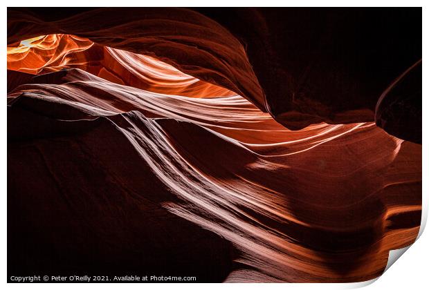 Antelope Canyon Colours #10 Print by Peter O'Reilly