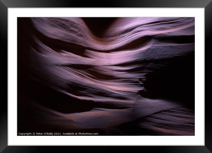Antelope Canyon Colours #15 Framed Mounted Print by Peter O'Reilly