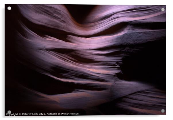 Antelope Canyon Colours #15 Acrylic by Peter O'Reilly