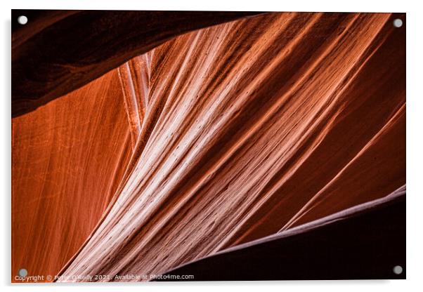 Antelope Canyon Colours #11 Acrylic by Peter O'Reilly