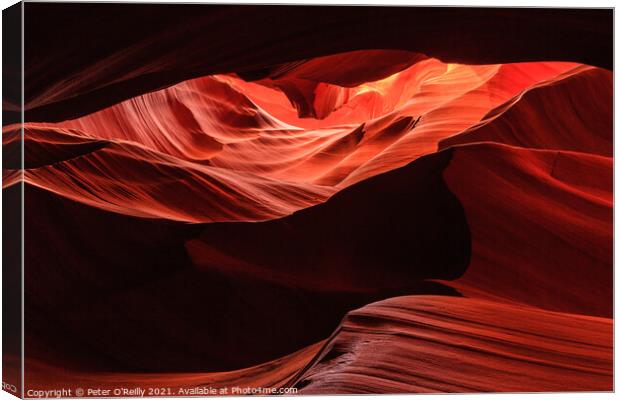 Antelope Canyon Colours #8 Canvas Print by Peter O'Reilly